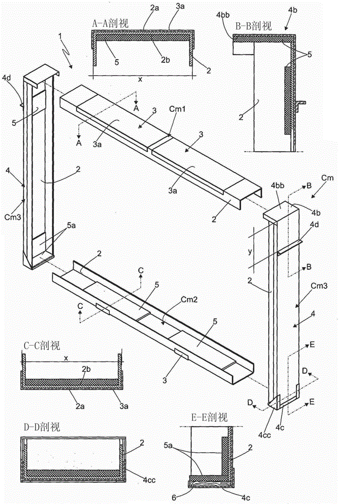 Improved industrial container for packaging and transporting multiple glass panels or the like