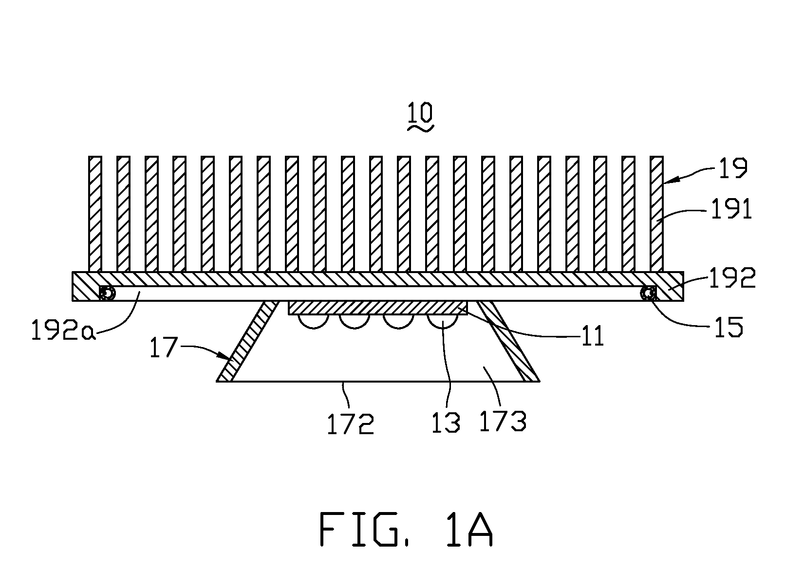 LED lamp cooling apparatus with pulsating heat pipe