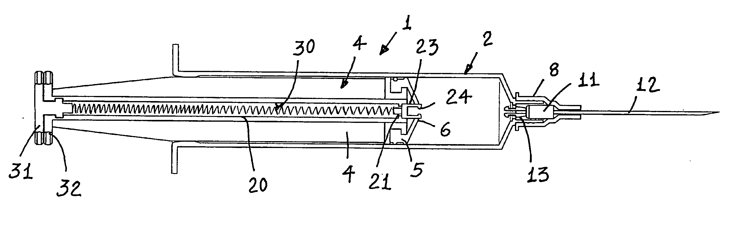 Disposable safety syringe including an automatically retractable needle