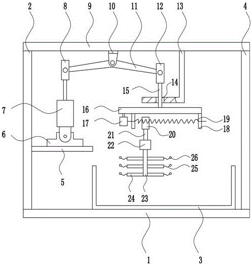 Efficient stirring and mixing device for raw materials of ceramic production process