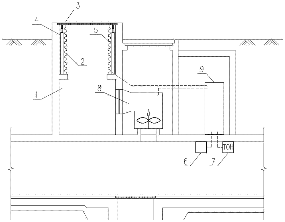 Lifting-type vent for underground building