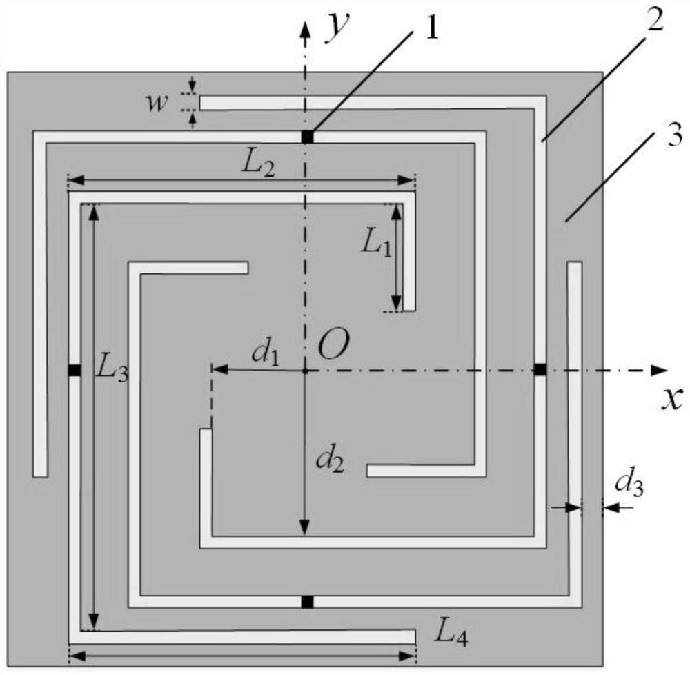 A frequency selective surface with absorption-reflection-absorption properties