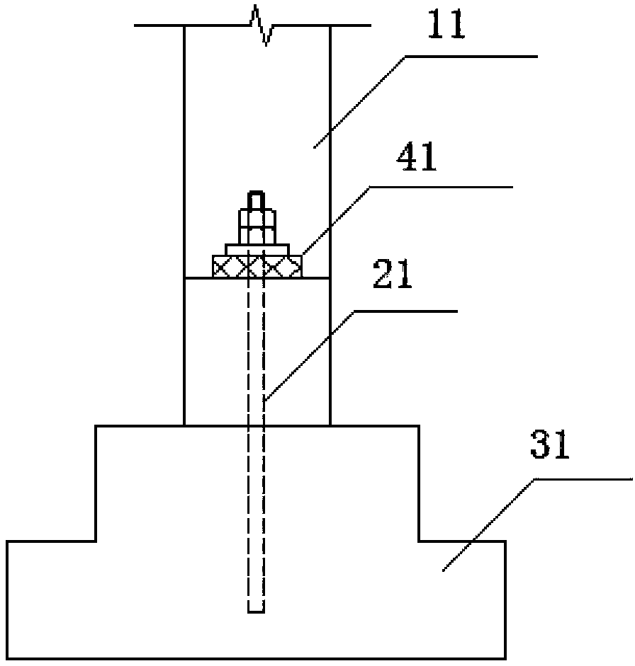 Unidirectional limitable hinged support for hinging pipe frame column foot and construction method of unidirectional limitable hinged support