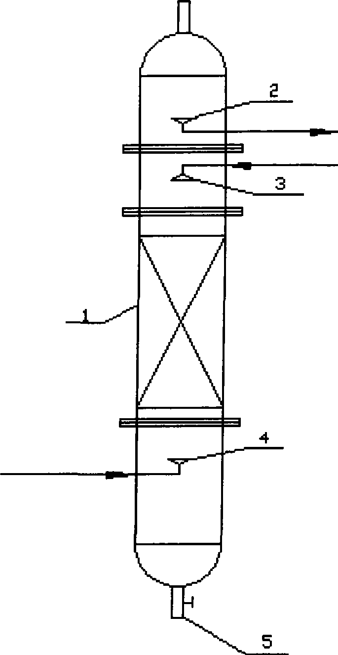 Product reflux extraction column
