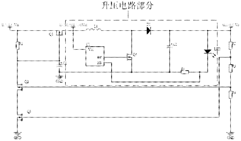 Recoverable protective circuit of boosting LED (light emitting diode) driving power supply and design method of recoverable protective circuit