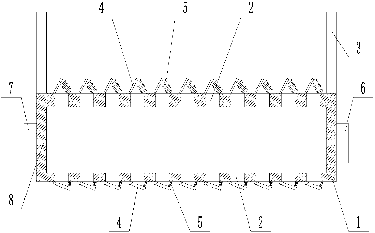 Storage warehouse structure for granular agricultural product