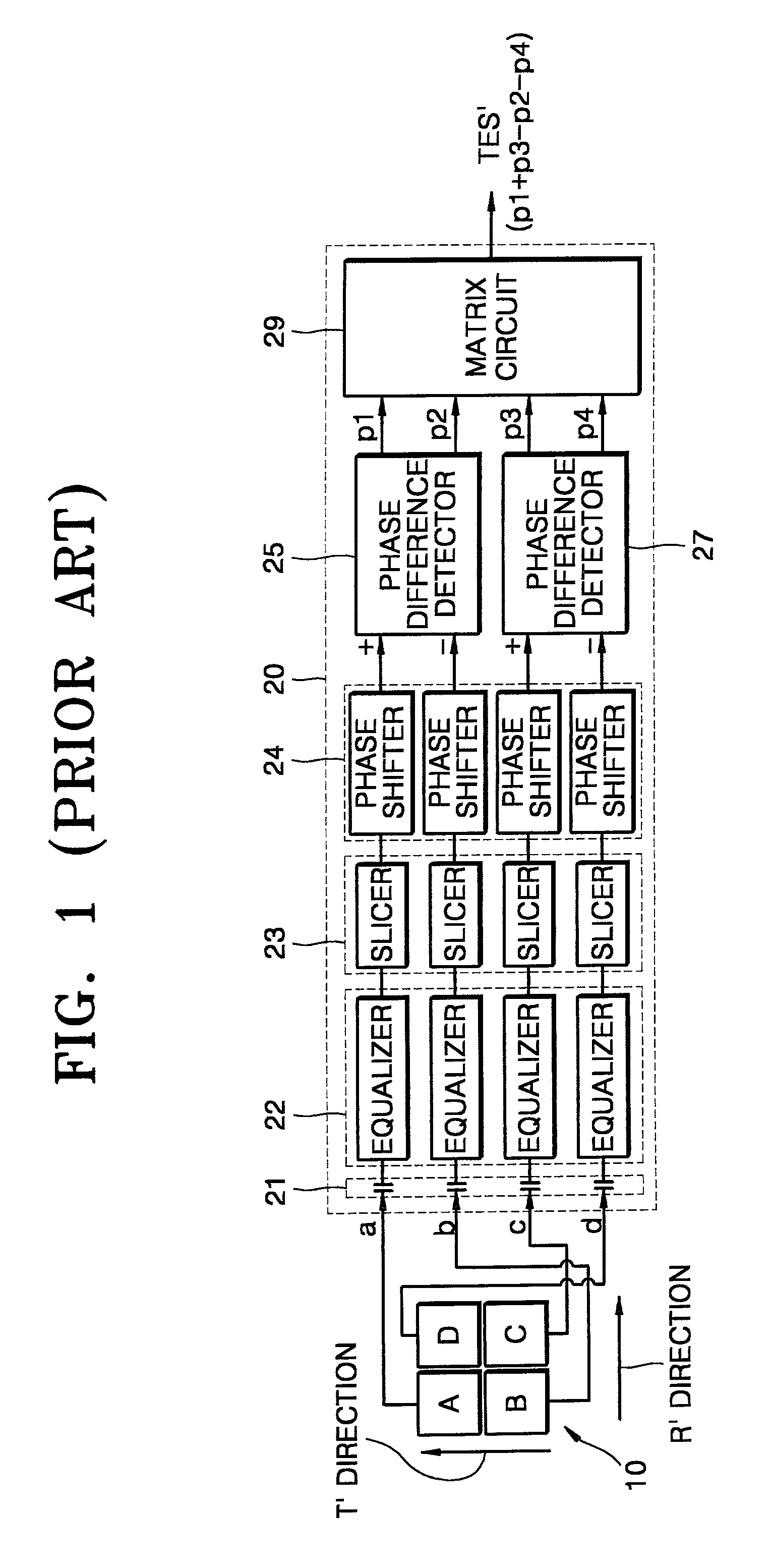 Differential phase detection device and tracking error signal detection apparatus using the same