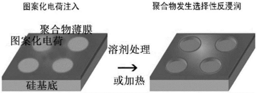 Research method for relaxation phenomenon of polymer via patterned charge mark