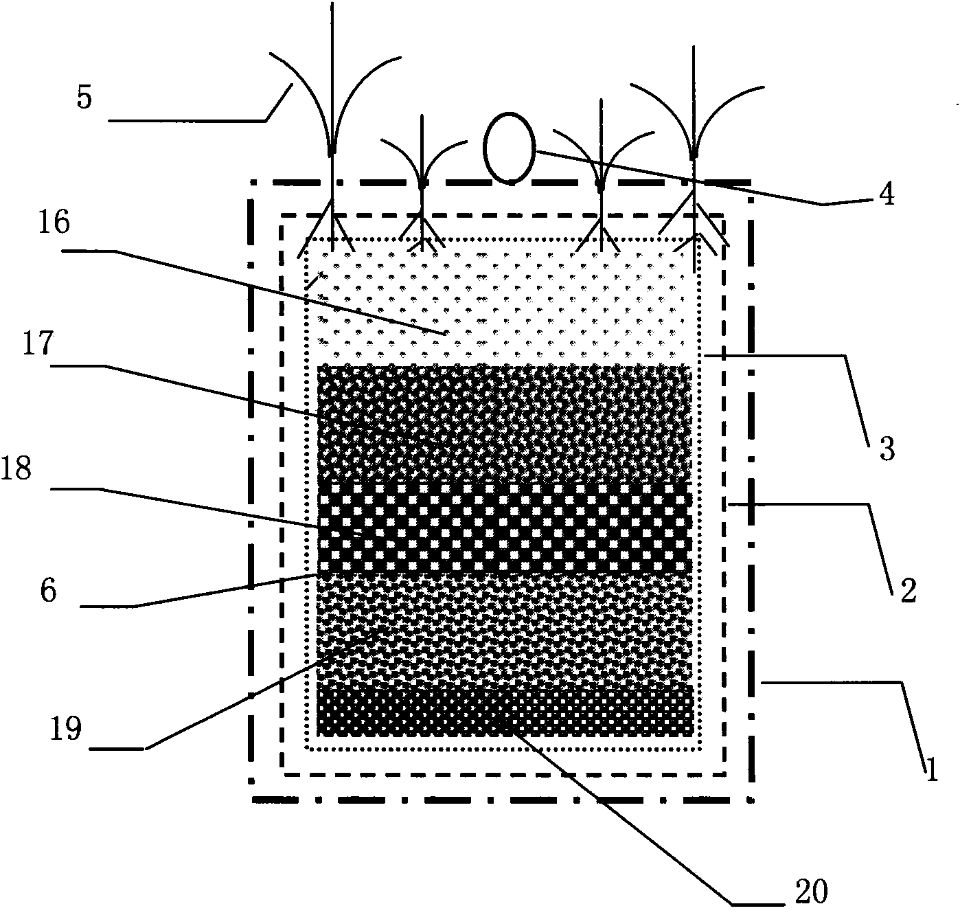 Movable and combined subsurface constructed wetland device and method
