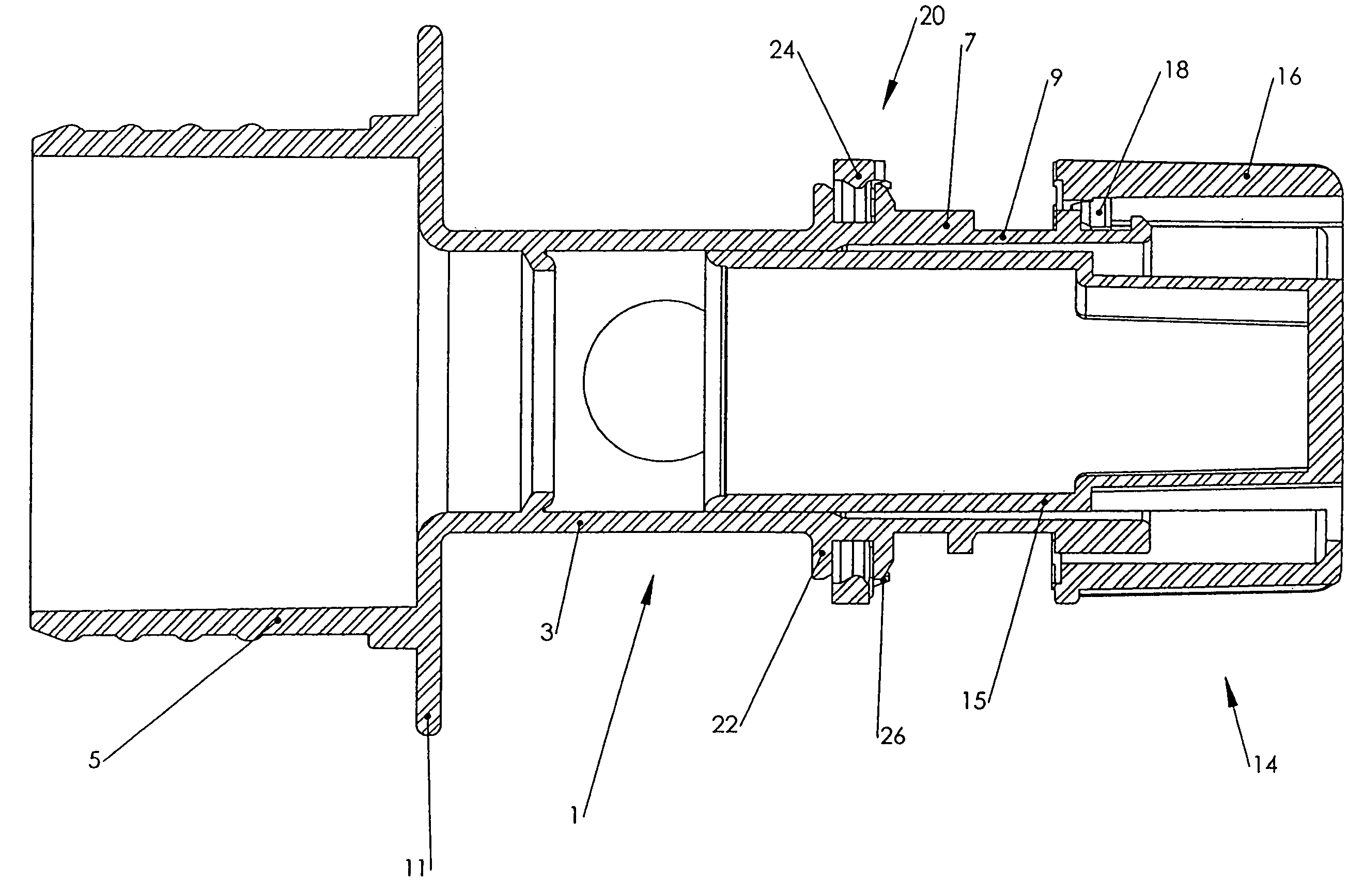 Delivering tap and process for manufacturing such tap