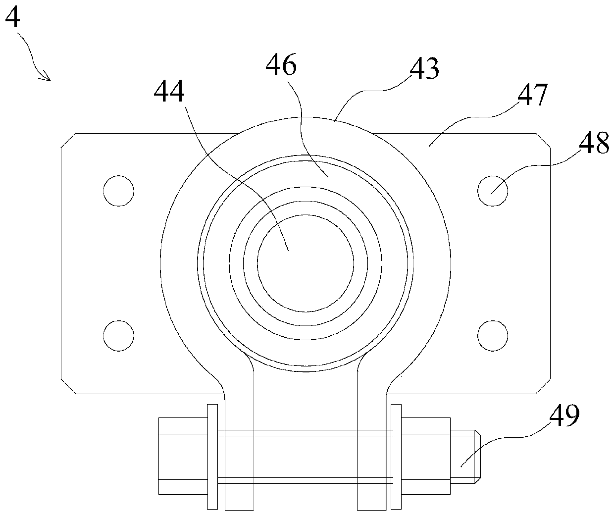 Adjustable support device and lift car