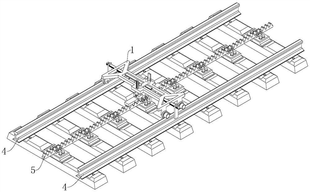 Detection device for rack rail of rack rail railway