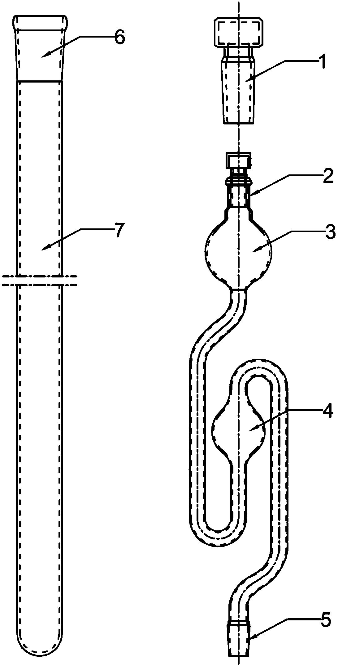 Quantitative testing device for long-term chemical stability of industrial nitrocellulose