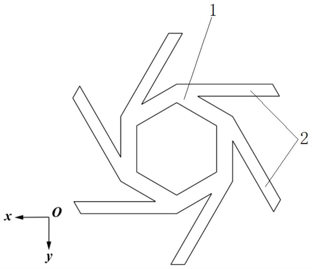 Chiral auxetic metamaterial structure with compression-shear coupling properties and its preparation method