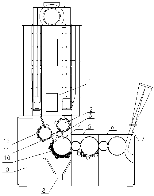 Picker applicable to high-impurity-content raw materials