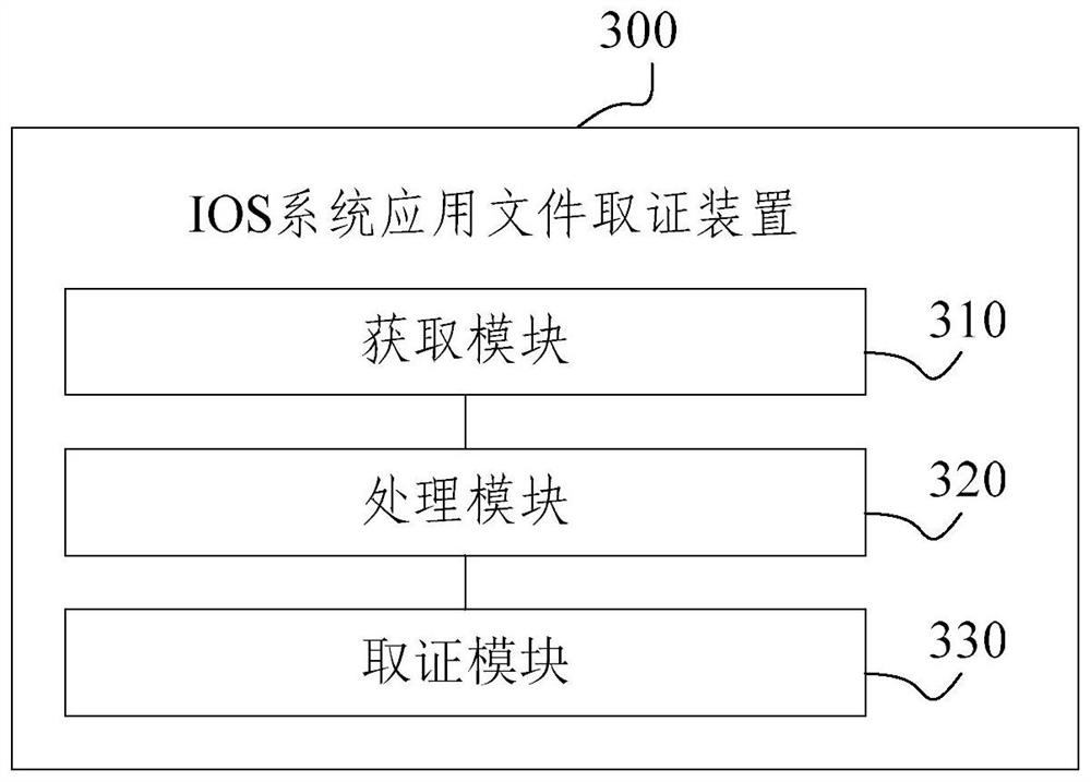 IOS system application file evidence obtaining method and device and electronic equipment