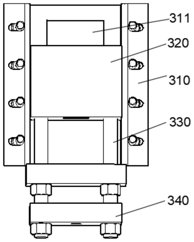 Device and method for vertically tensioning prestressed carbon fiber plate