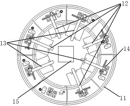 Assembling device and assembling method of rotary fan cover