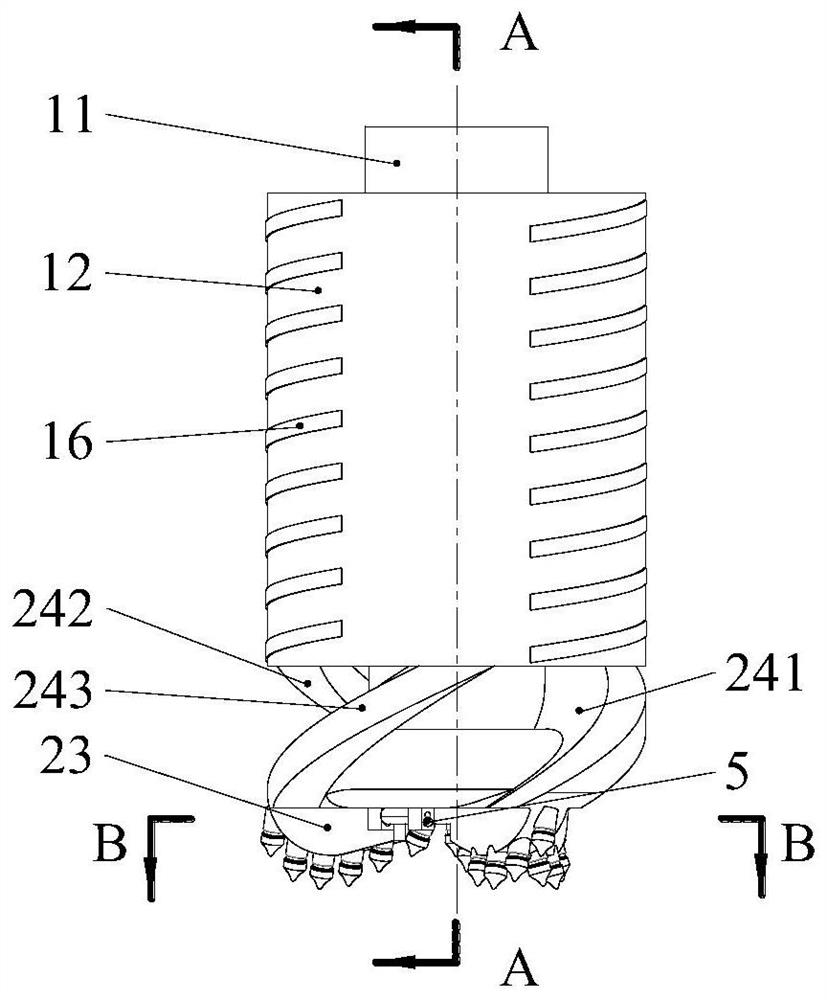 Continuous drilling, debris discharging and pouring integrated pile driving tool capable of preventing hole collapse