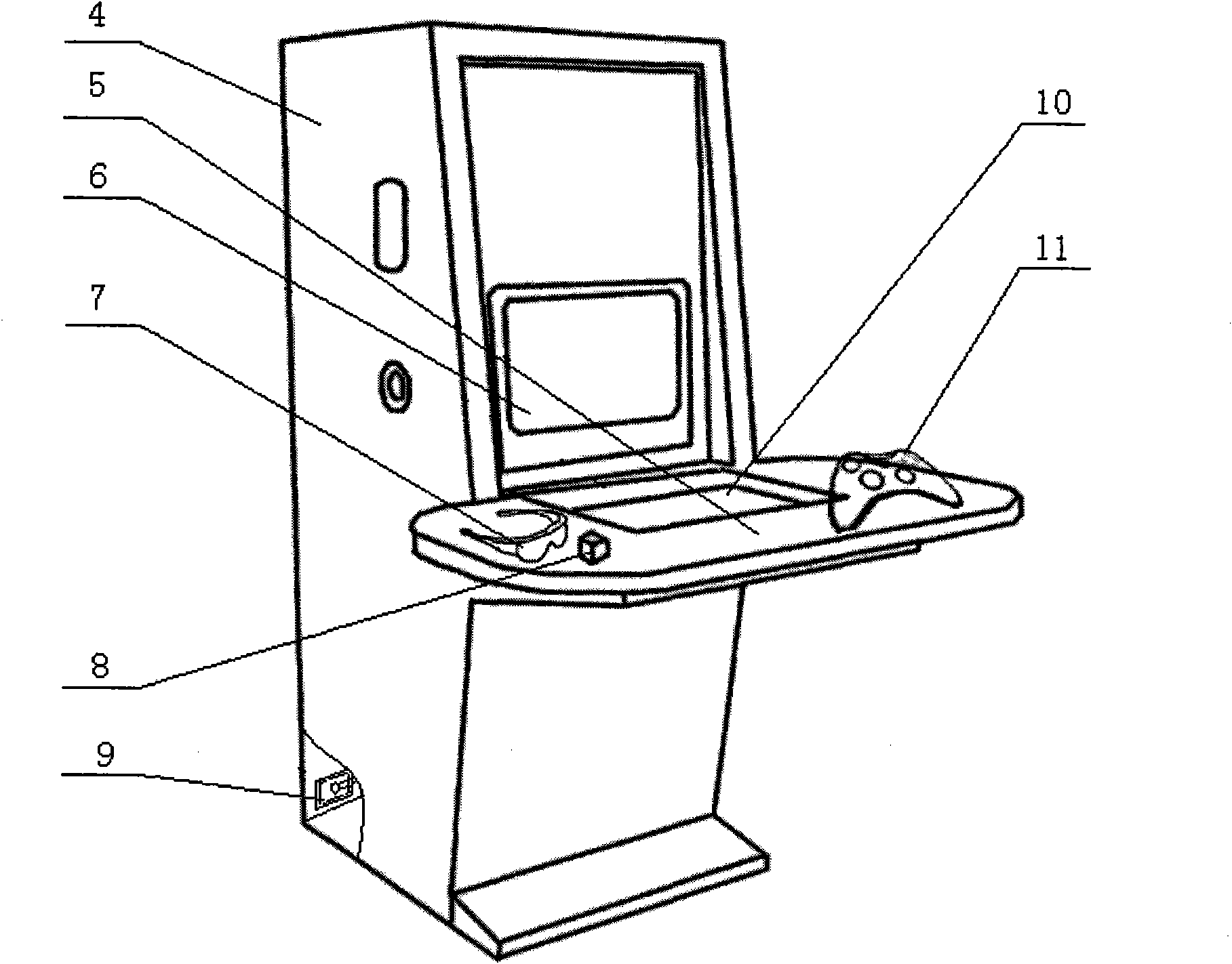 Live working table type simulation training system and method