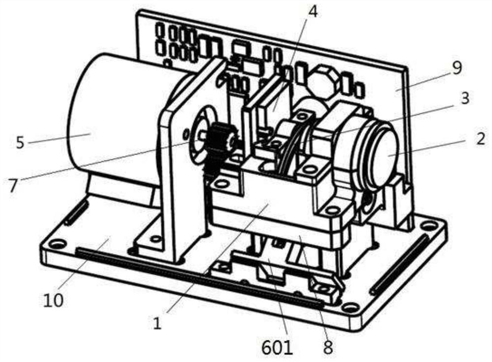 Motor control method, corresponding projection structure, vehicle lamp and vehicle