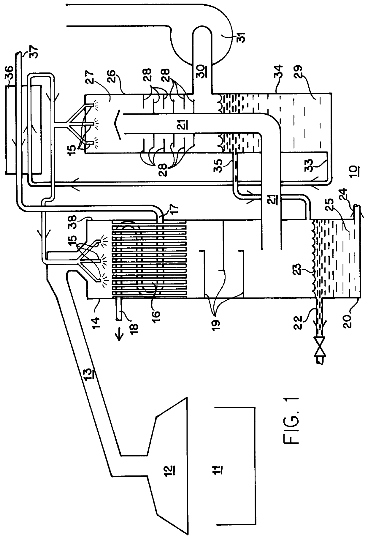 Apparatus and method for extracting heat from contaminated waste steam