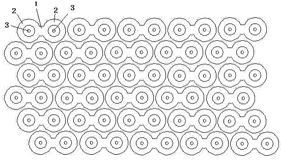 Orderly accurate cultivation method of two-connected-hole rice seedlings