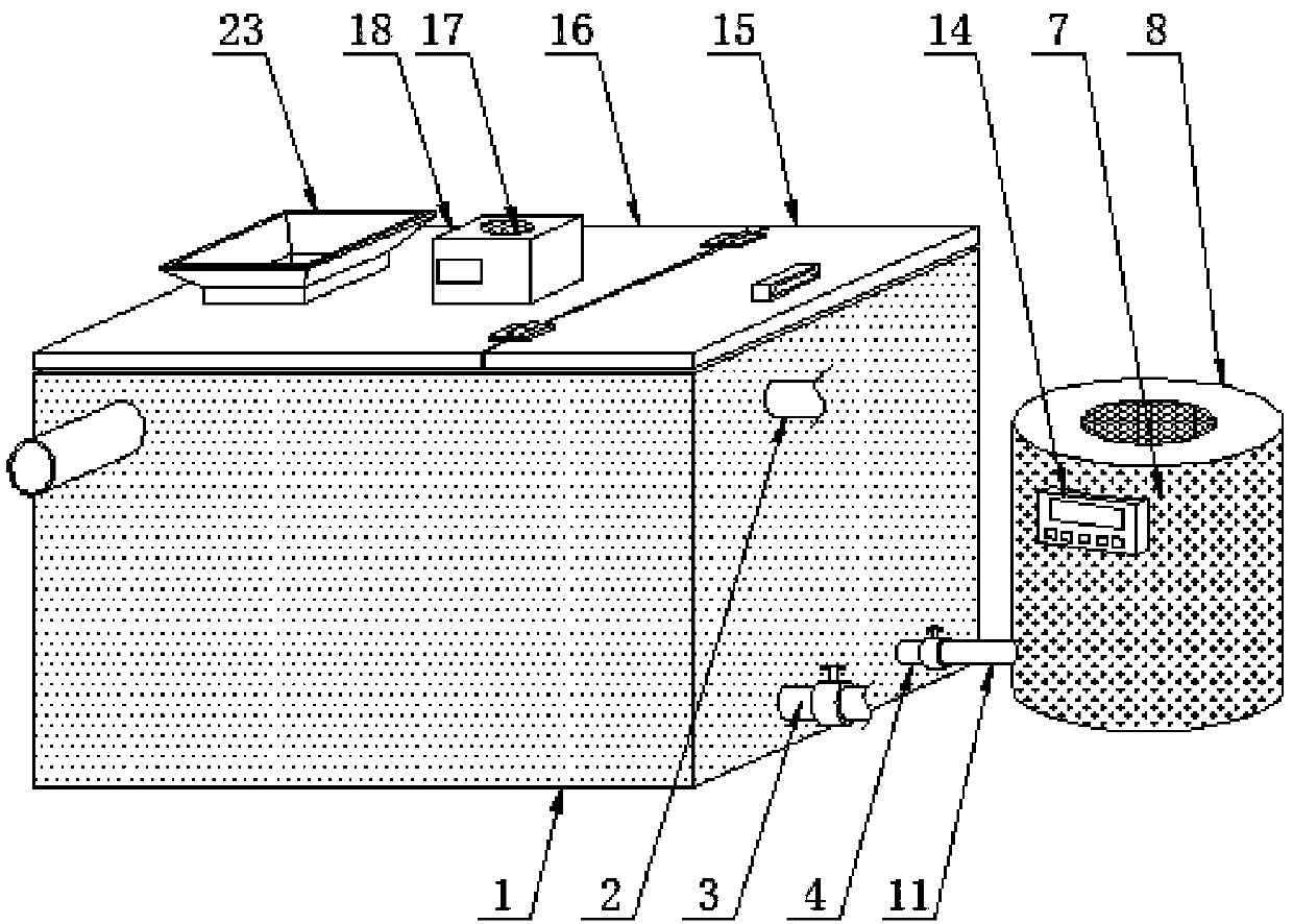 Settling biological reaction tank for culture farm wastewater treatment