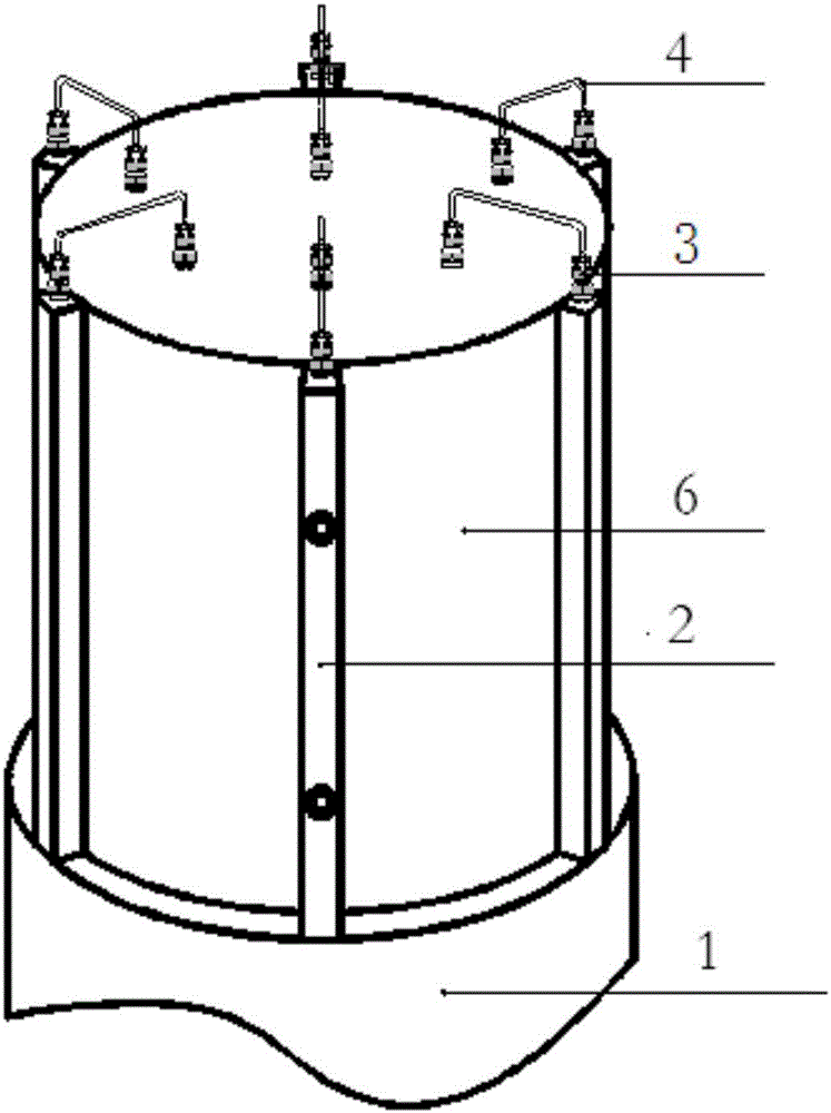 Torpedo modular embedded type cylindrical conformal acoustic base array