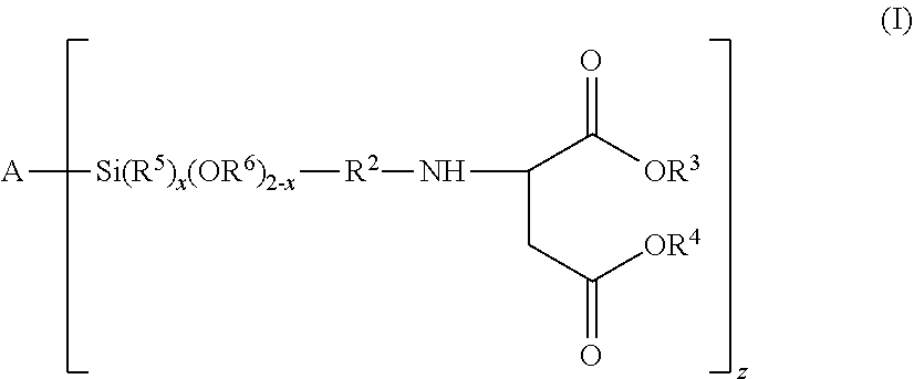 Aspartic acid ester-functional polysiloxanes, their preparation and use thereof