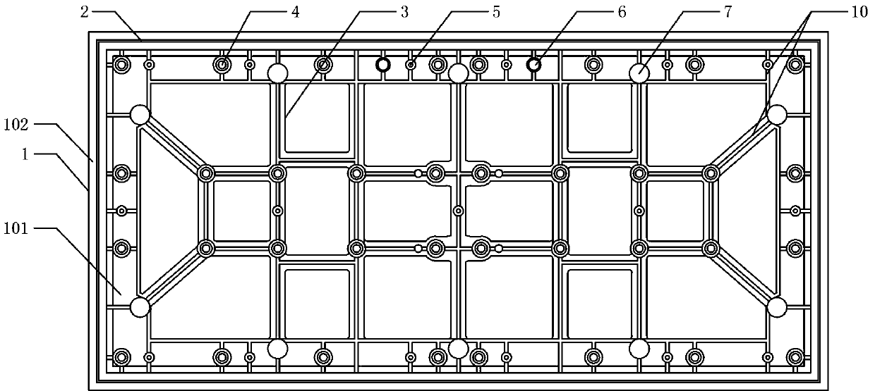 Display screen module bottom shell