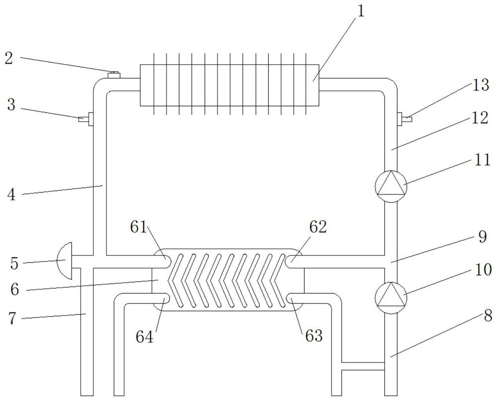 Waterway system and control method of plate exchange type gas heating water heater