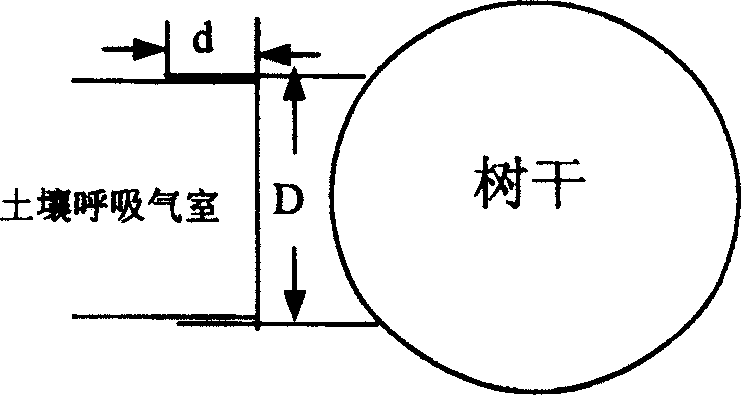 Method for measuring tree stem respiratory