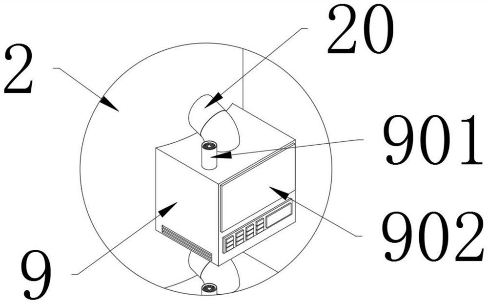 Classified sampling device for air particulate matter for environmental monitoring