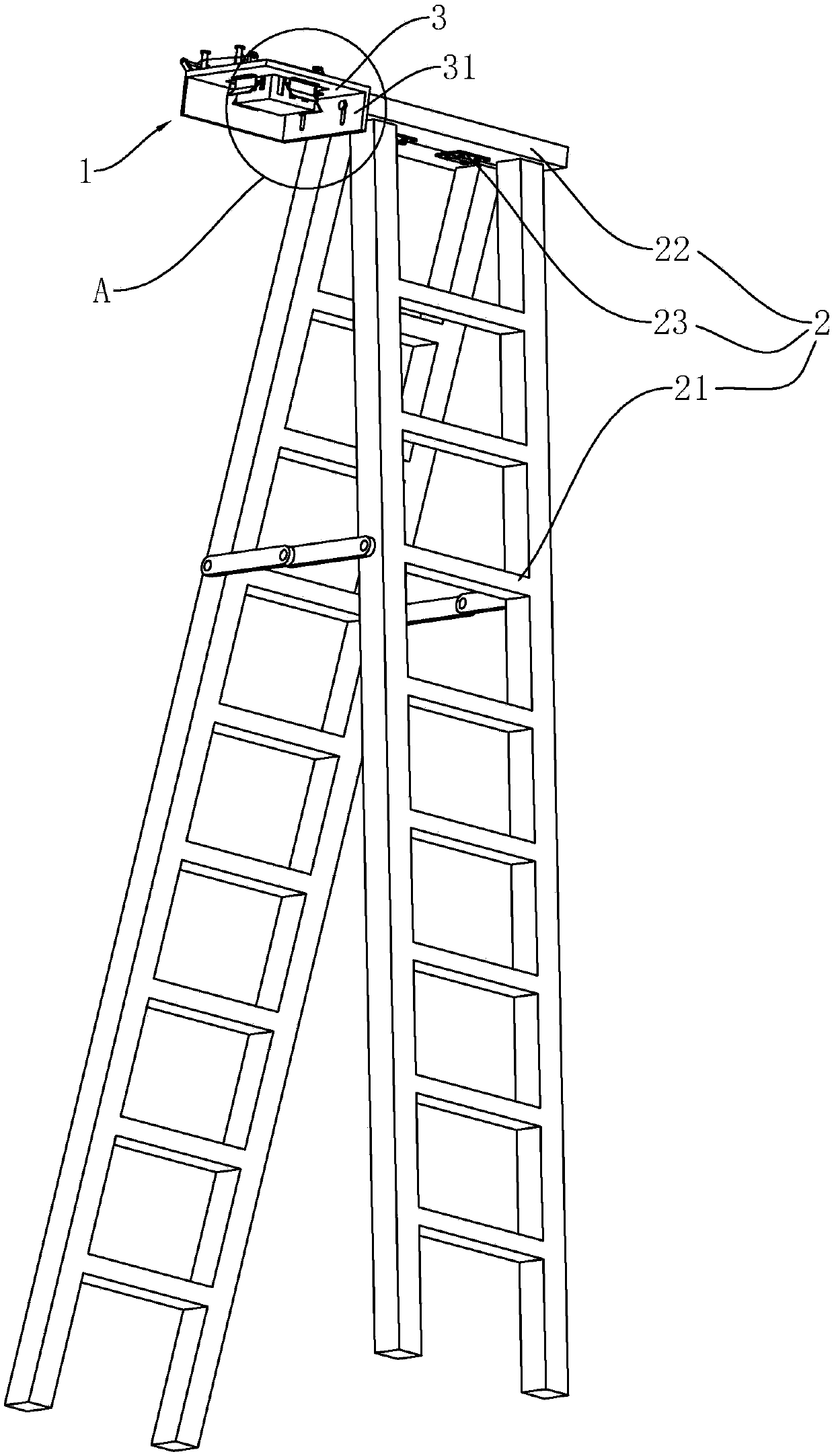 Ladder for decorating ceiling of house