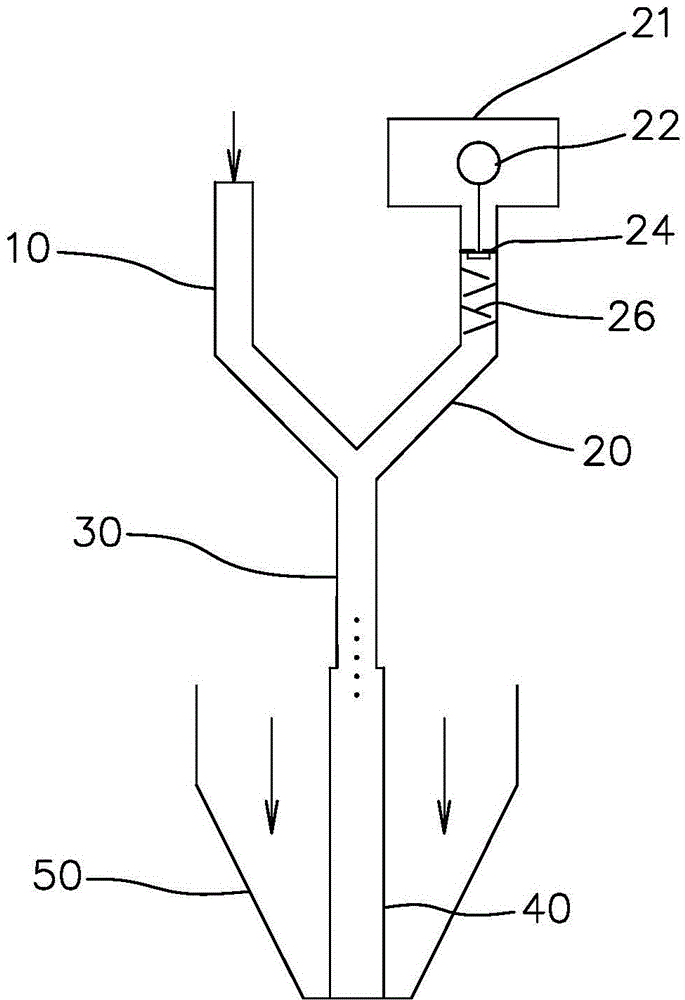 Device for mixing ore pulp, medicament and air