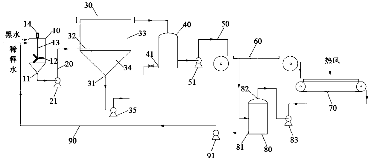 Coal gasification system and gasification black water treatment equipment and method