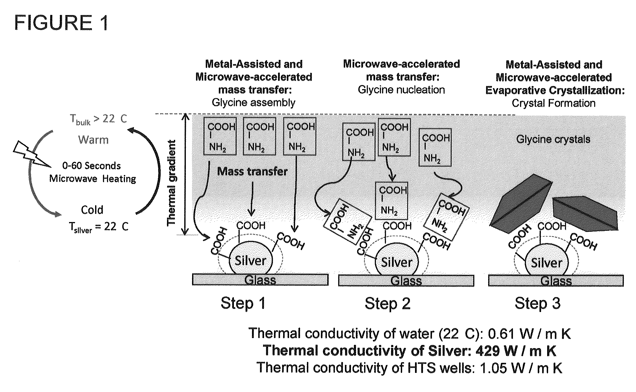 Metal-assisted and microwave-accelerated evaporative crystallization