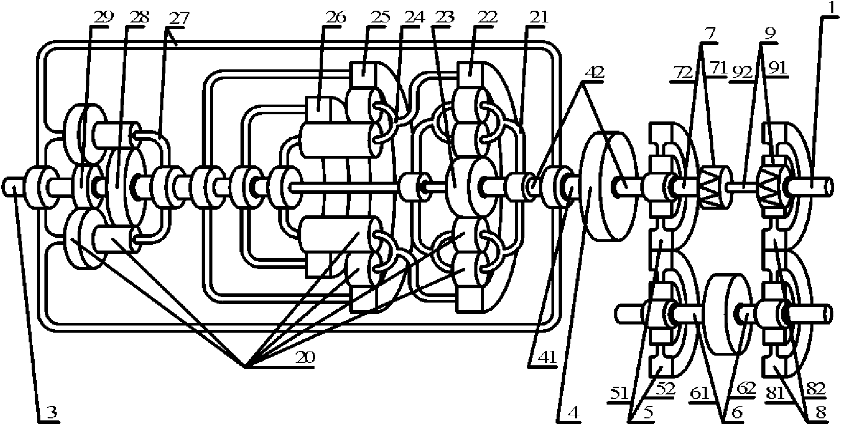 Composite type double-turbine hydraulic torque converter