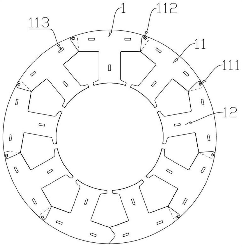 Stator core, motor stator and motor