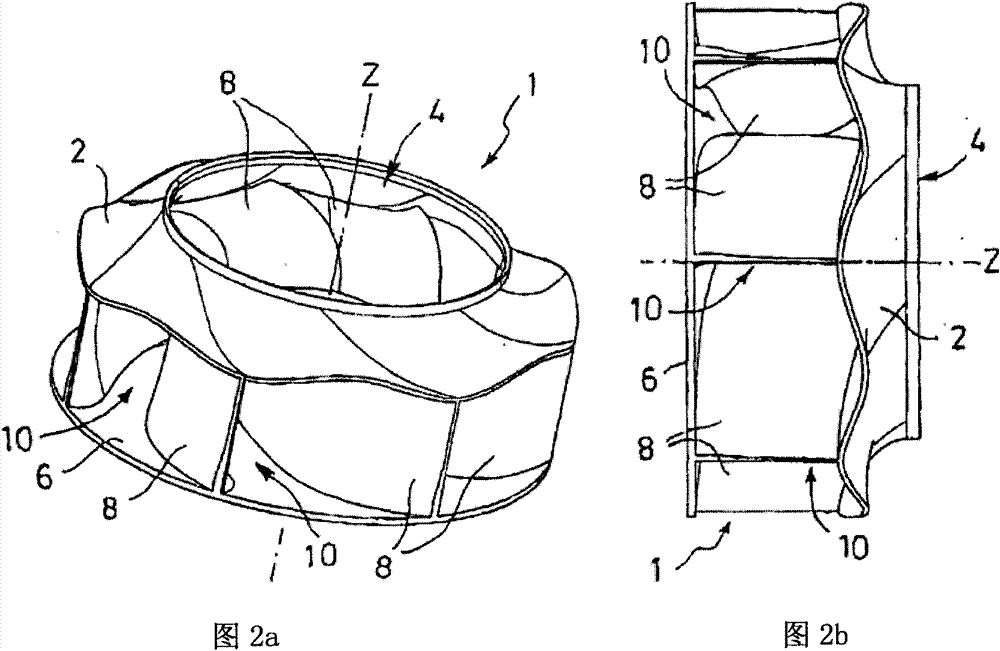 Radial or diagonal ventilator wheel