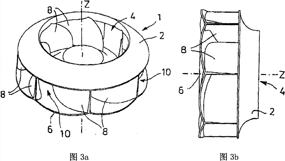 Radial or diagonal ventilator wheel