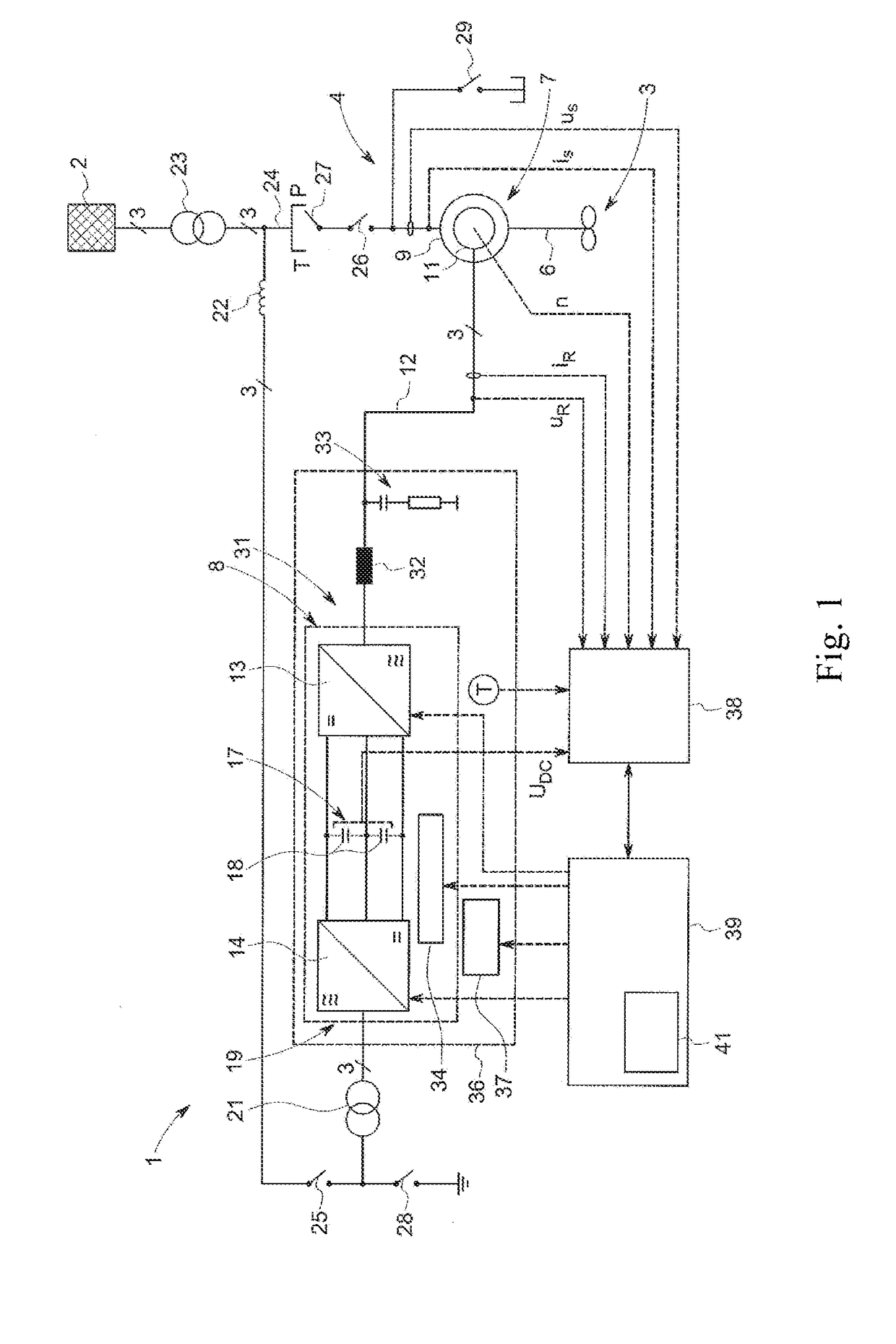 System and method for operating a pumped storage power plant with a double fed induction machine