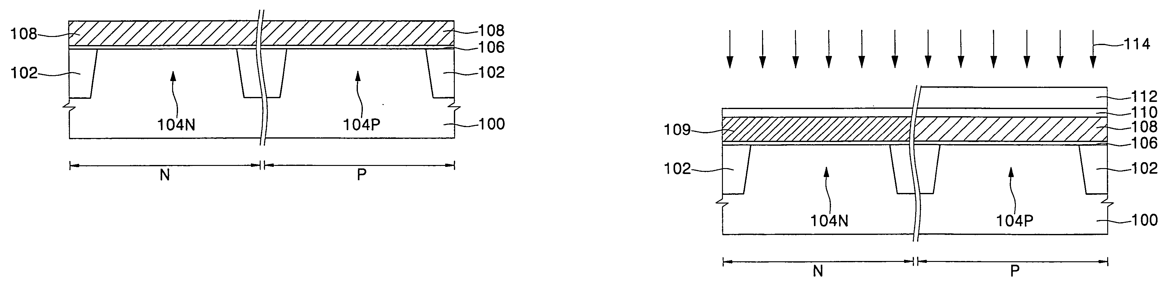 Dual work function metal gate structure and related method of manufacture