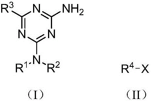 2,4-diamine-1,3,5-triazine compound, preparation method and application thereof