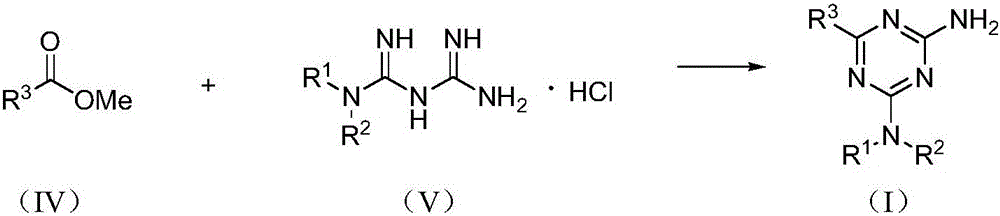 2,4-diamine-1,3,5-triazine compound, preparation method and application thereof