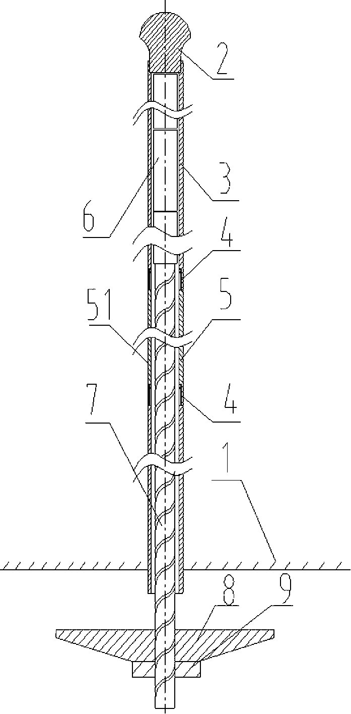 Method for drilling anchor rod hole and anchoring anchor rod in broken roof