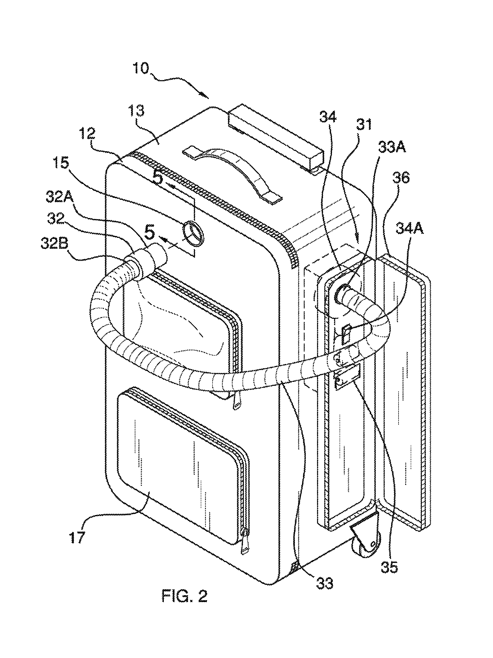 Luggage with integrated vacuum bags