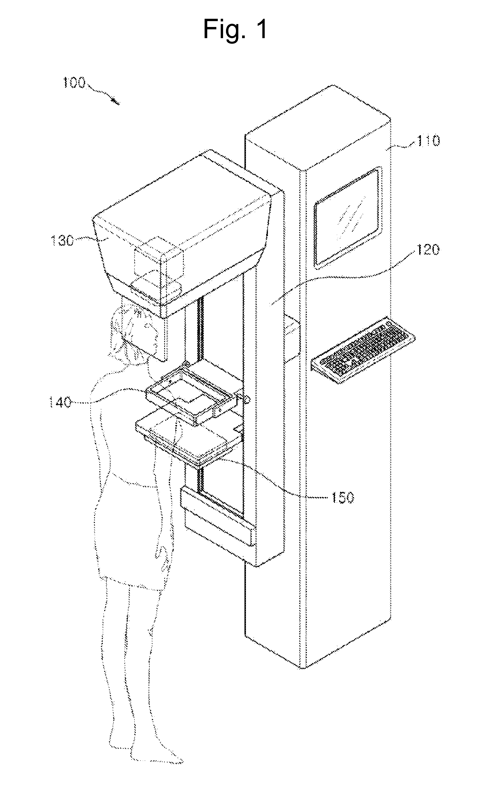 Mammography detector having multiple sensors, and mammography device capable of 3D image acquisition