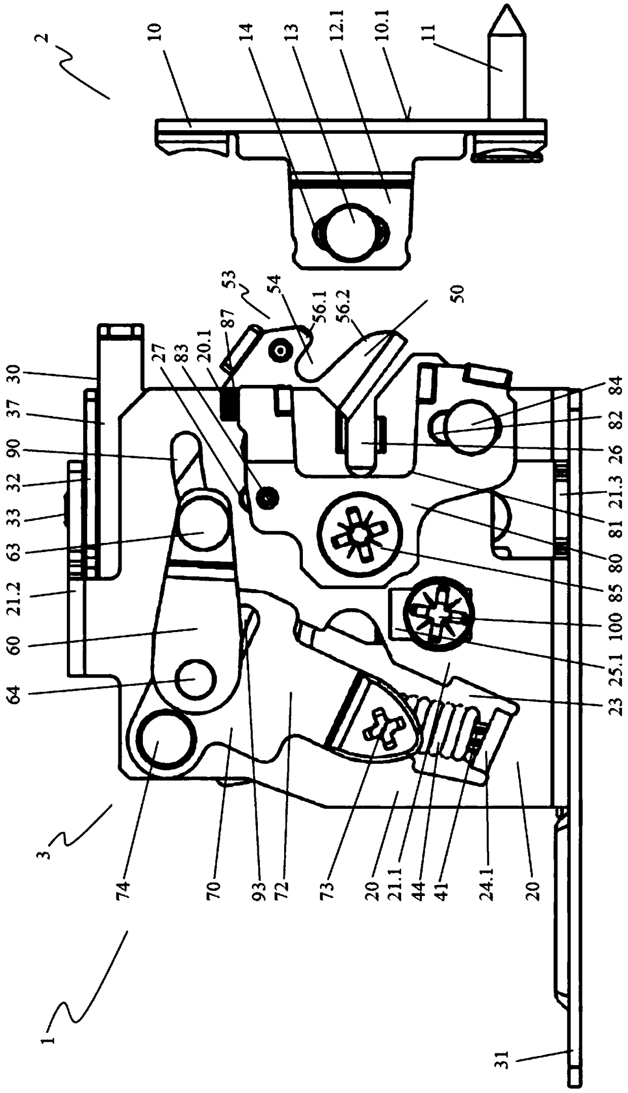 Retaining device for front panel of drawer